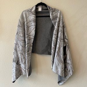 Chico’s Gorgeous Silver Shimmer Wrap with Armholes